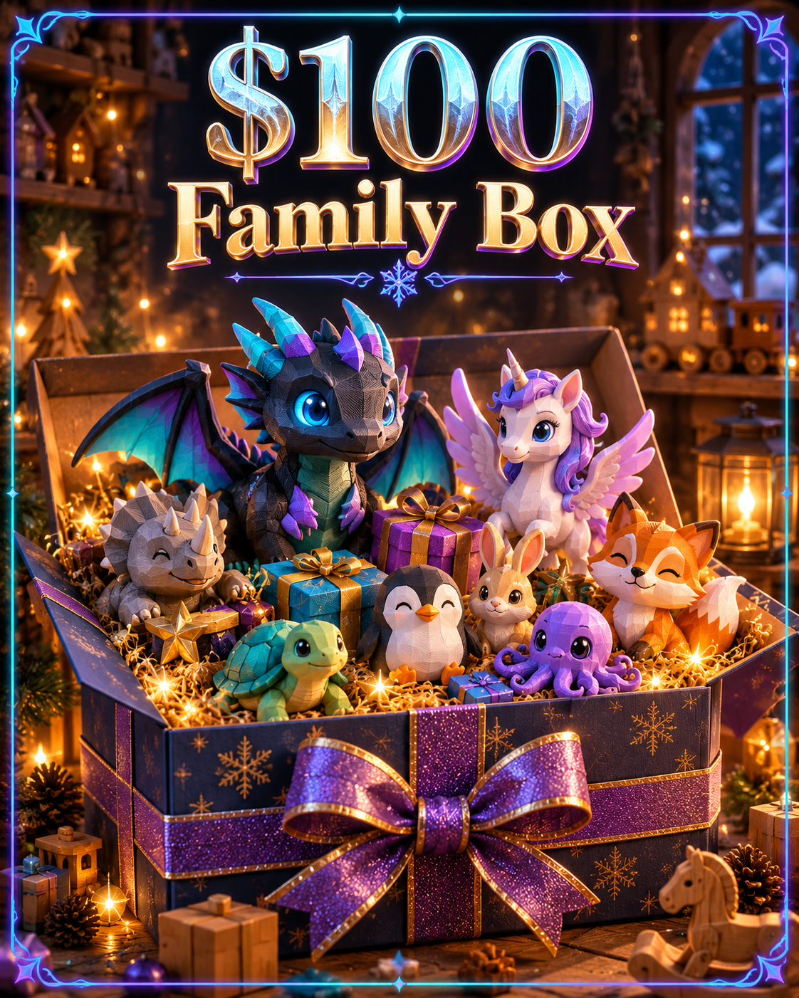 $100 — Family Box. A full box of toys for a family in need.