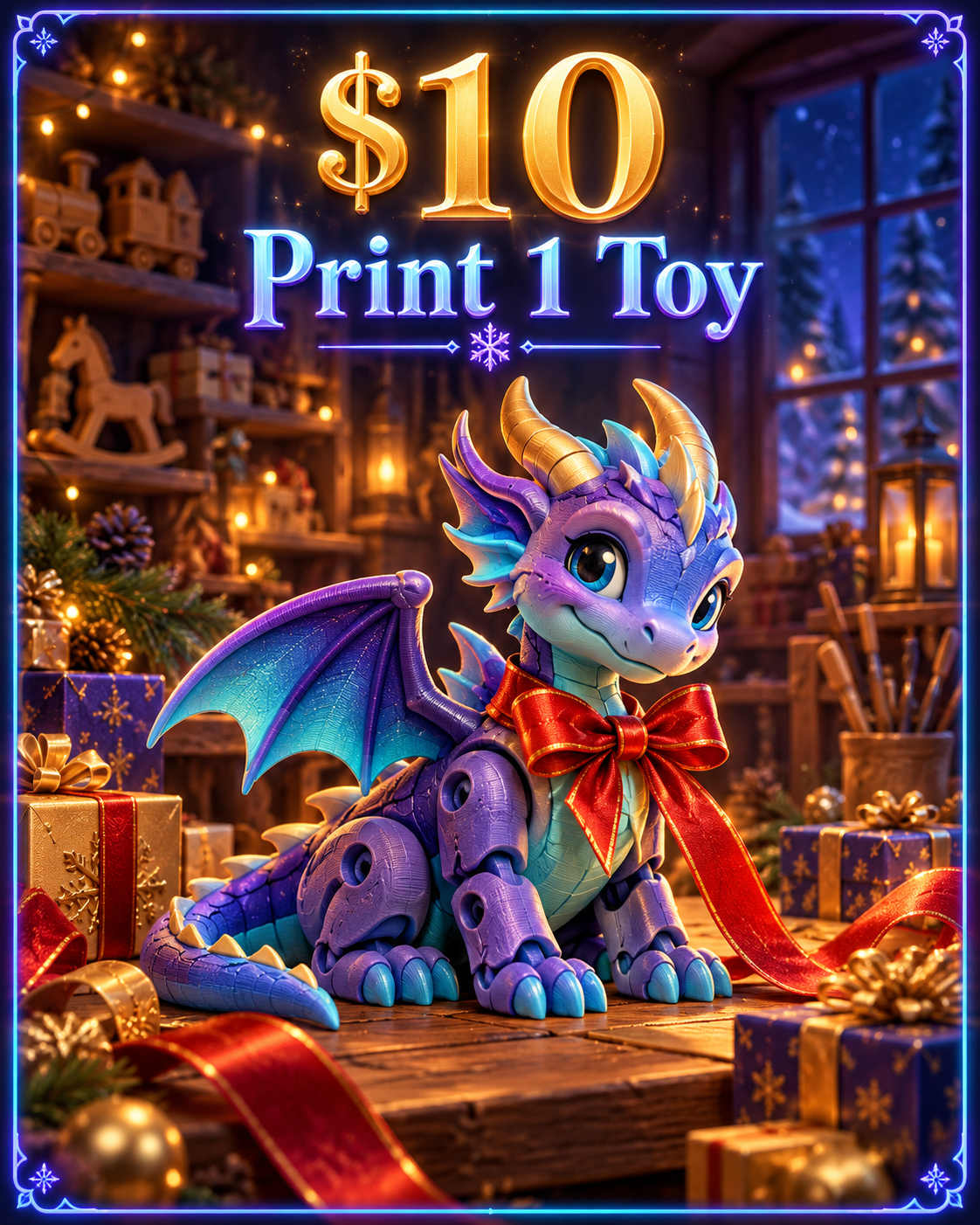 $10 — Print 1 Toy. One toy, crafted with care and ready to bring a smile.
